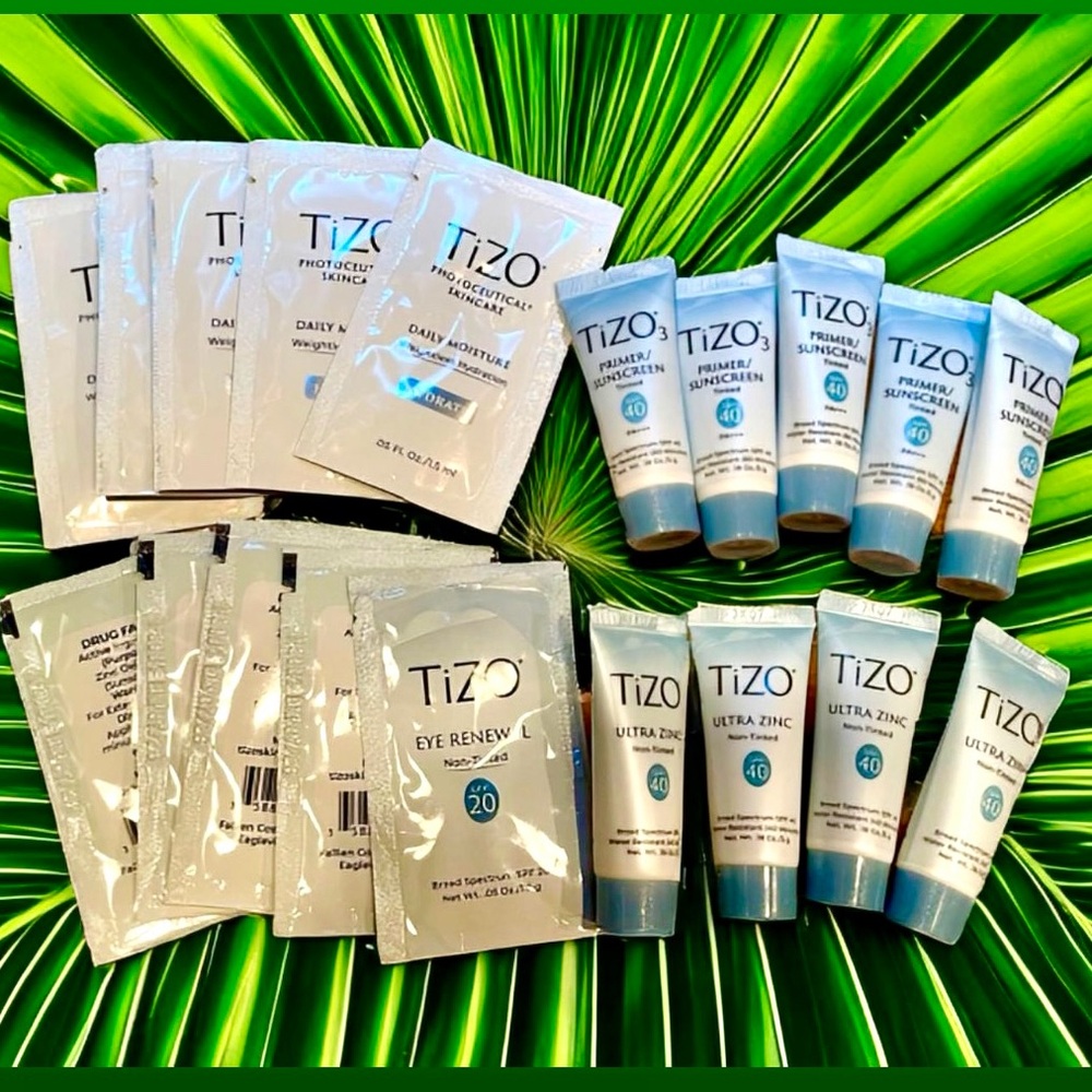 TIZO SAMPLES -Ultra Zinc SPF 40, Primer Suncreen, Eye Renewal, & Daily Moisture